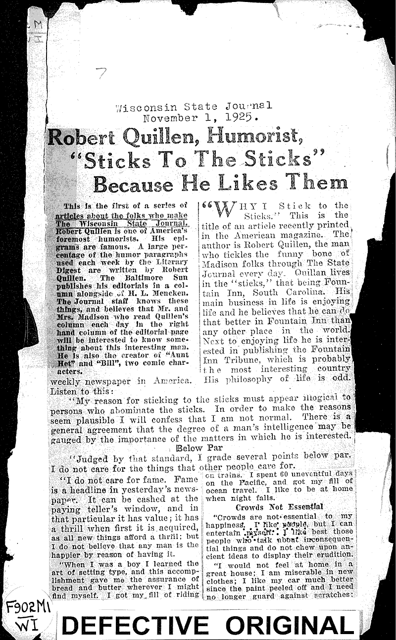  Source: Wisconsin State Journal Topics: Art and Music Date: 1925-11-01