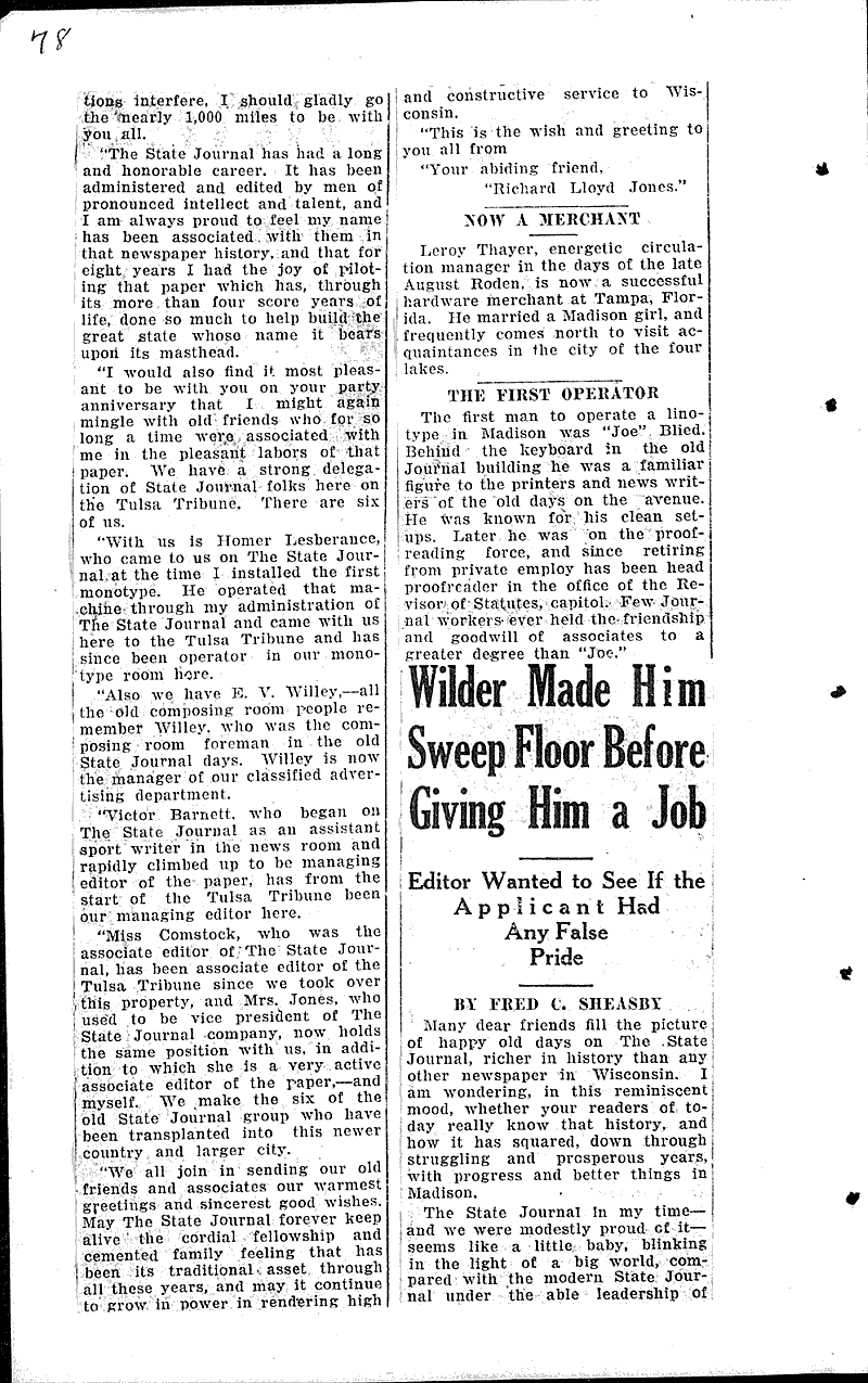 Journal delegation now publishing the Tulsa Tribune Newspaper Article/Clipping Wisconsin
