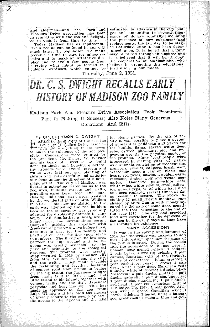  Source: Wisconsin State Journal Date: 1921-06-02