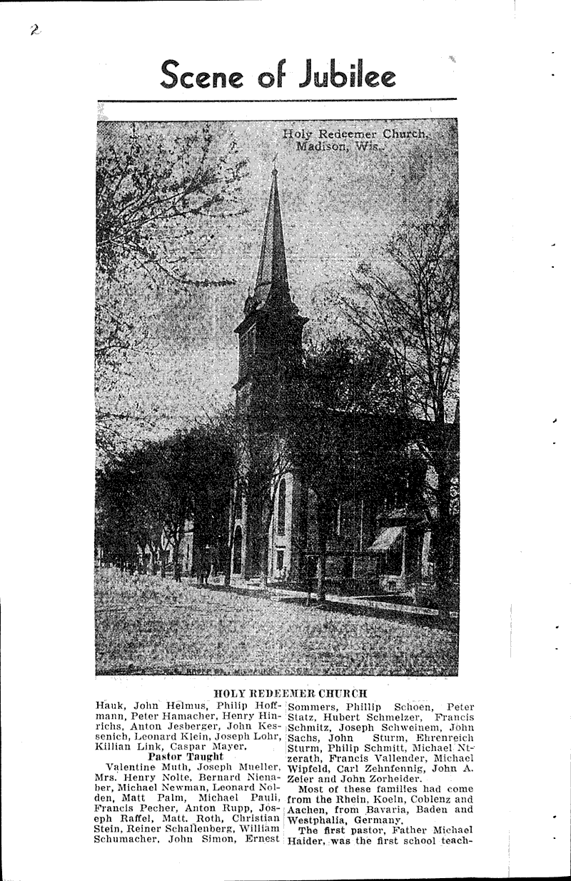  Source: Wisconsin State Journal Topics: Church History Date: 1932-10-02