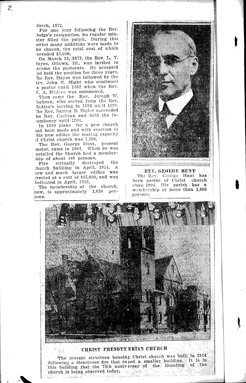  Source: Wisconsin State Journal Topics: Church History Date: 1926-10-10