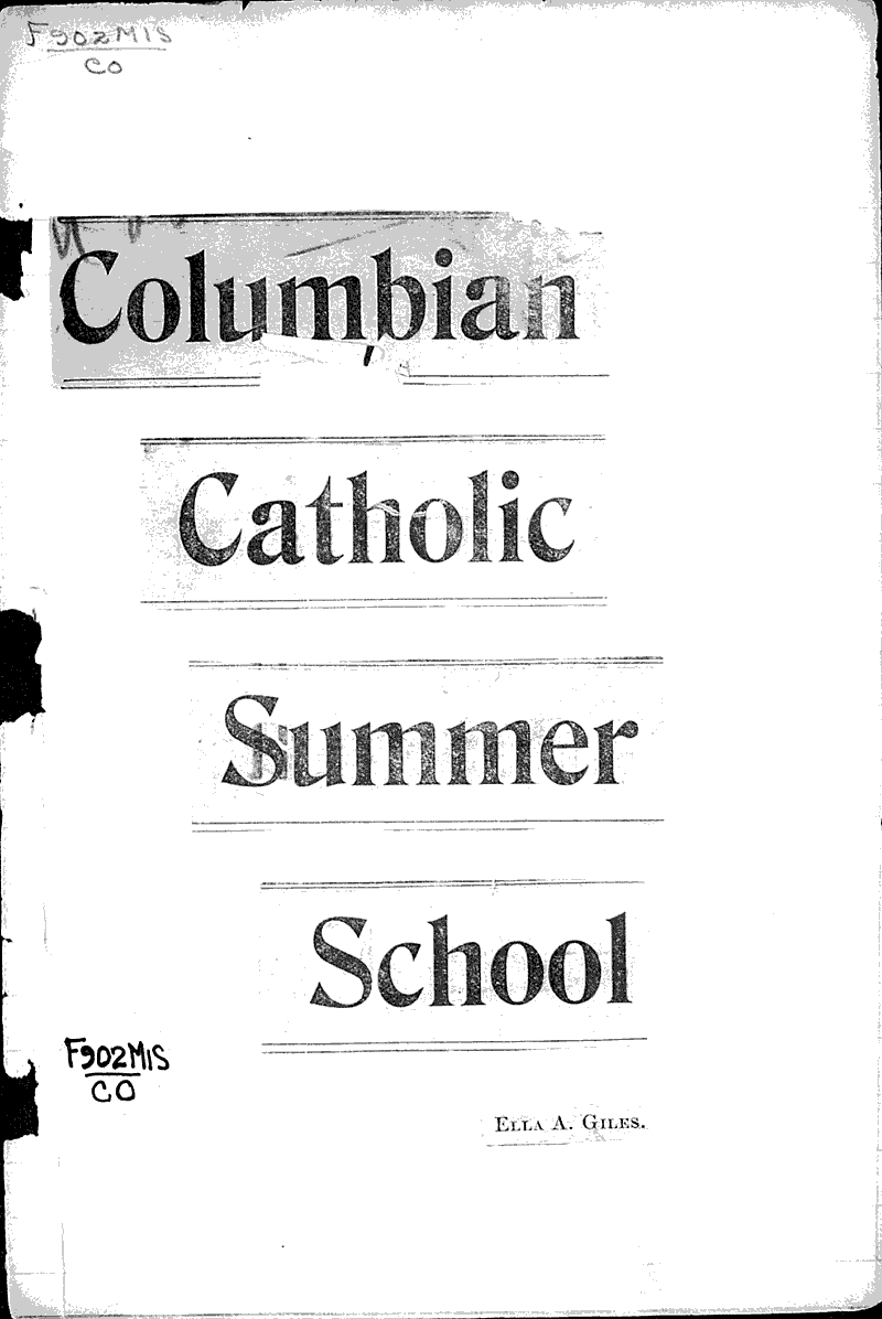  Topics: Education Date: 1895-07-05
