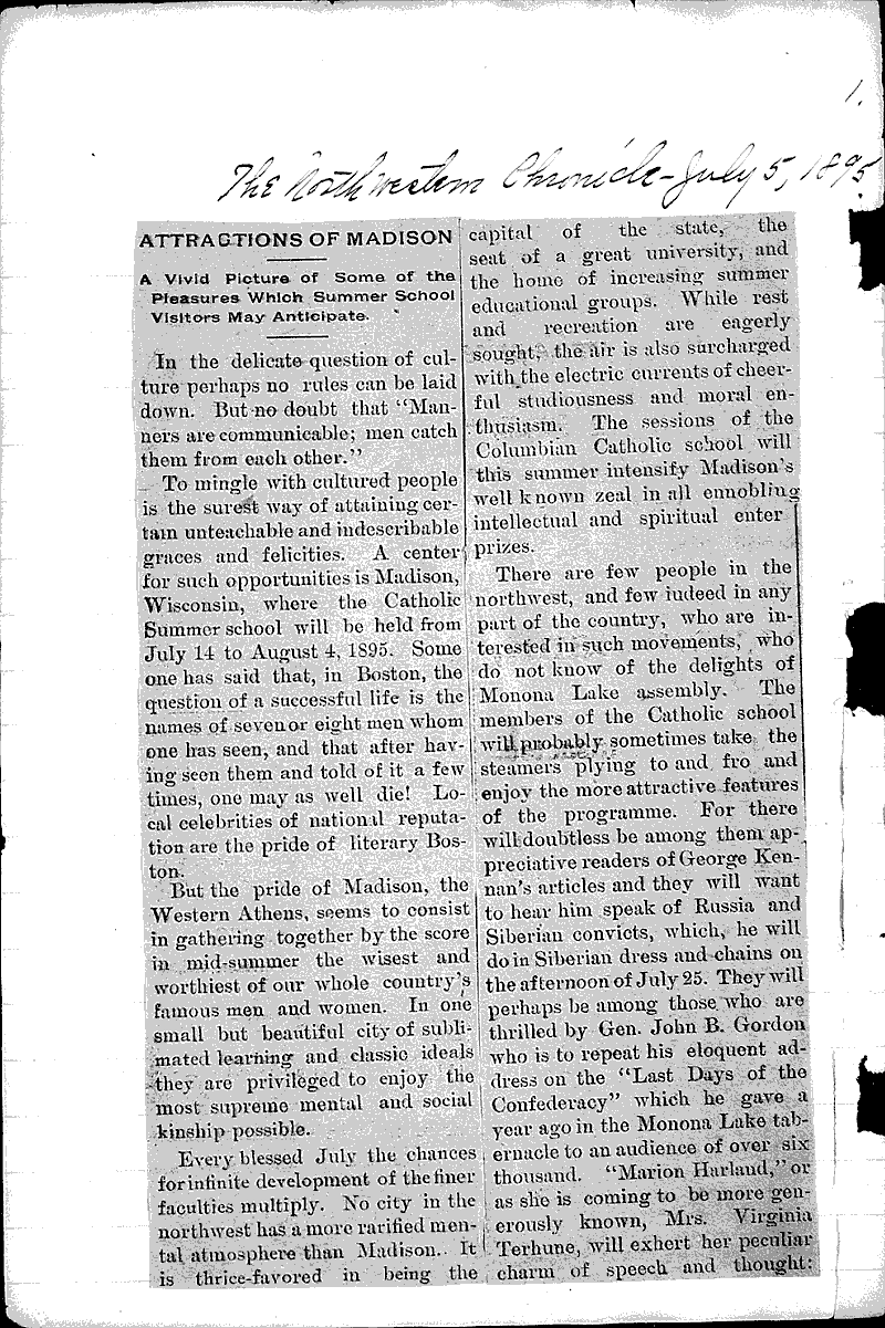  Topics: Education Date: 1895-07-05