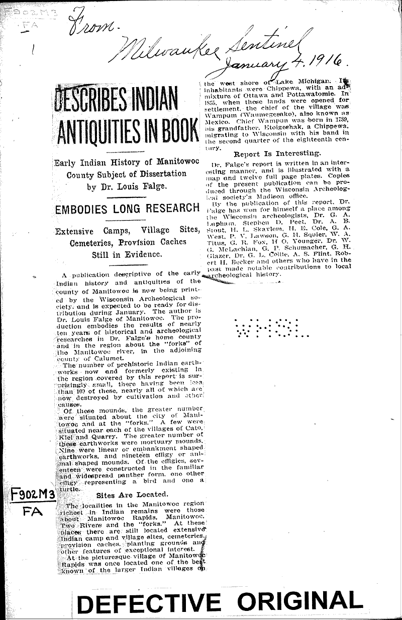  Source: Milwaukee Sentinel Topics: Indians and Native Peoples Date: 1916-01-04