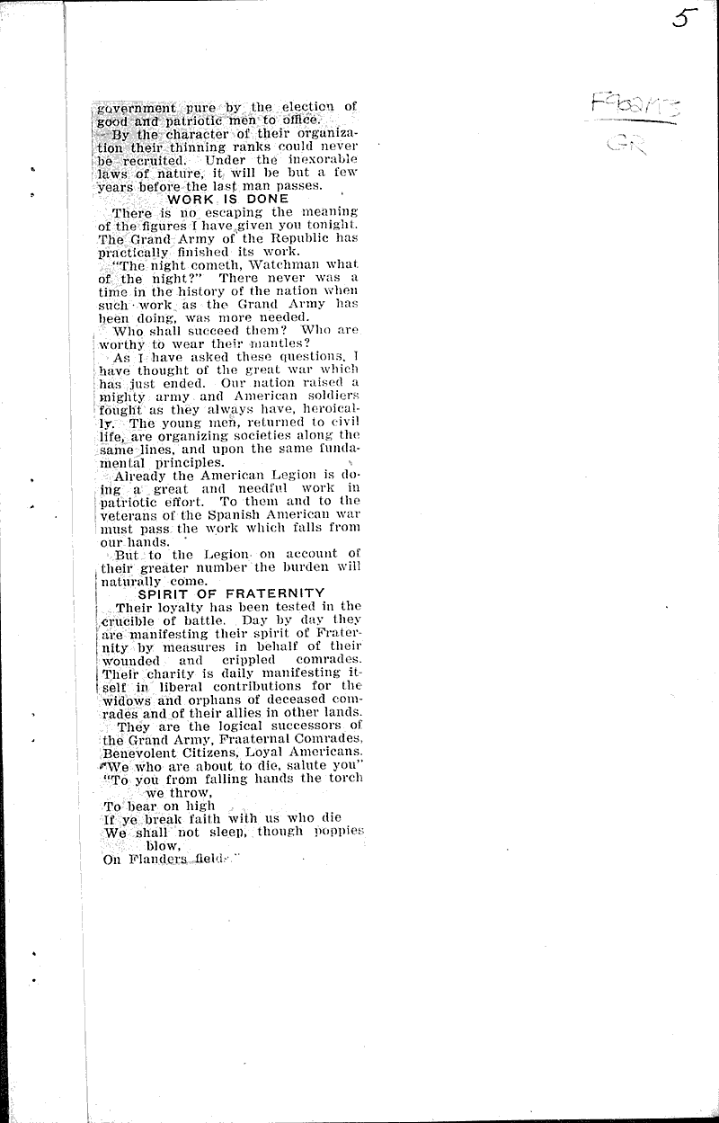  Source: Manitowoc Herald Topics: Civil War Date: 1921-05-03