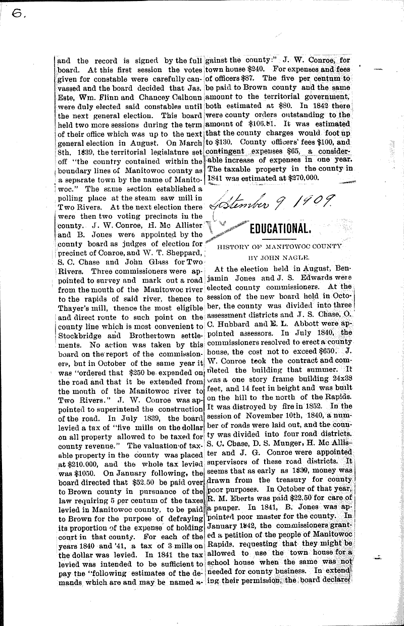  Topics: Indians and Native Peoples Date: 1909-09-02