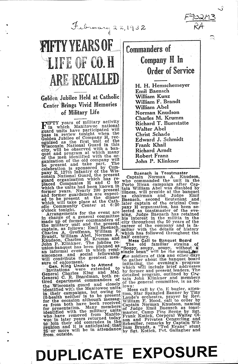  Topics: Wars Date: 1932-02-22