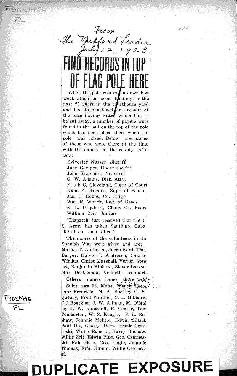  Date: 1923-07-12