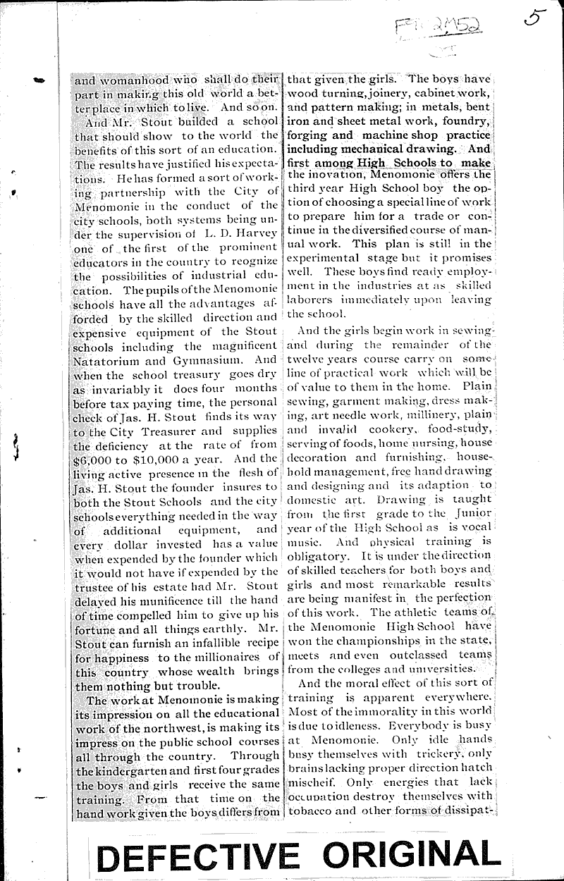  Source: Stanley Republican Topics: Education Date: 1908-03-21