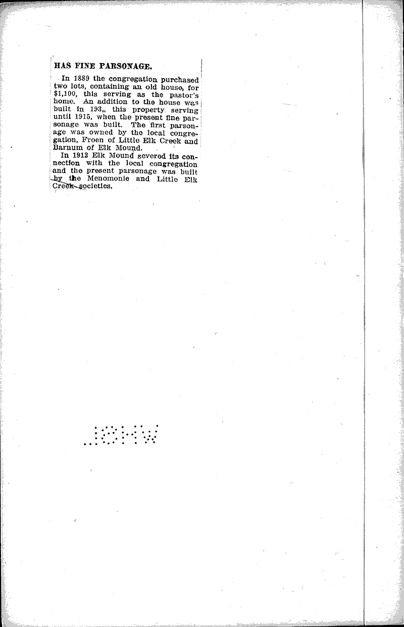  Source: Eau Claire Telegram Topics: Church History Date: 1917-10-12