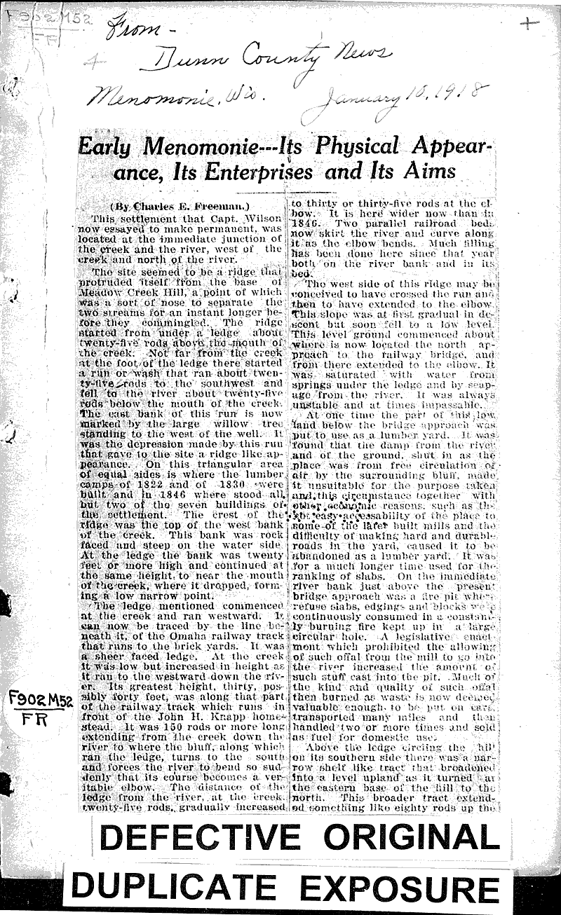  Source: Dunn County News Topics: Industry Date: 1918-01-10