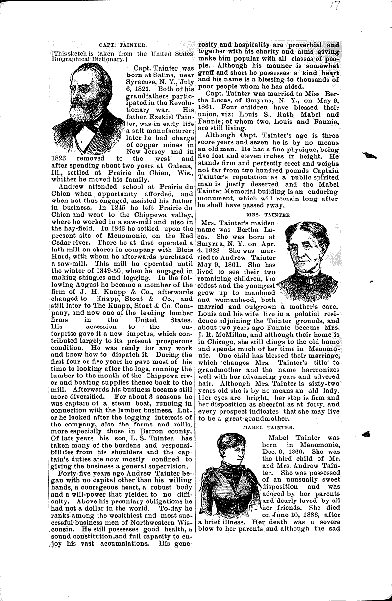  Source: Menomonie Times Topics: Architecture Date: 1890-07-03