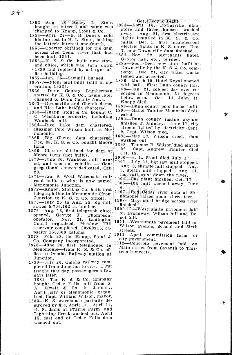  Source: Dunn County News Topics: Industry Date: 1928-08-16