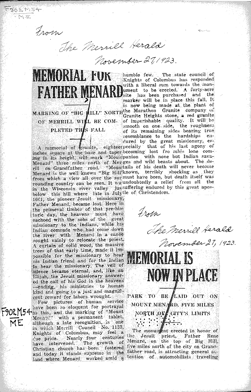  Source: Merrill Herald Topics: Architecture Date: 1923-11-27