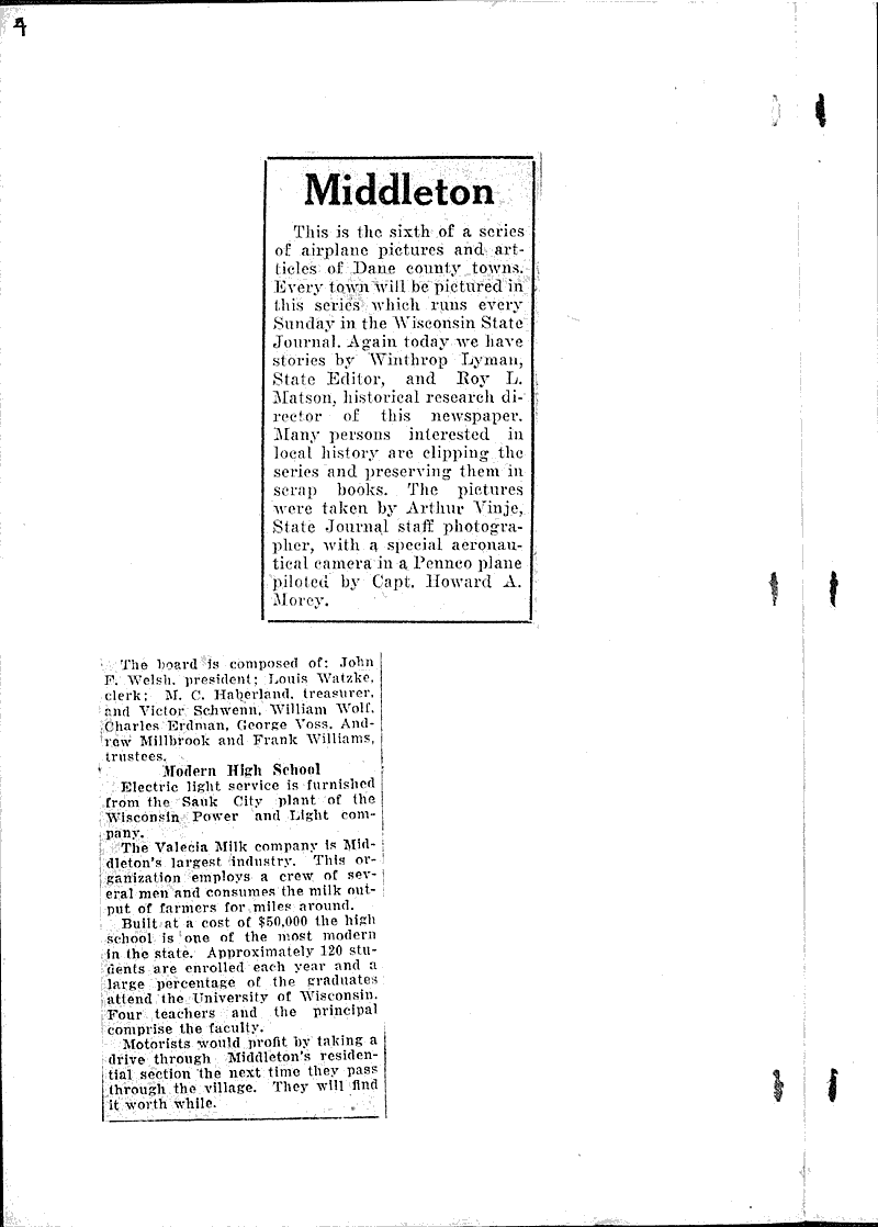 Adventure seeking English, Germans wrote first of Middleton history Newspaper Article/Clipping