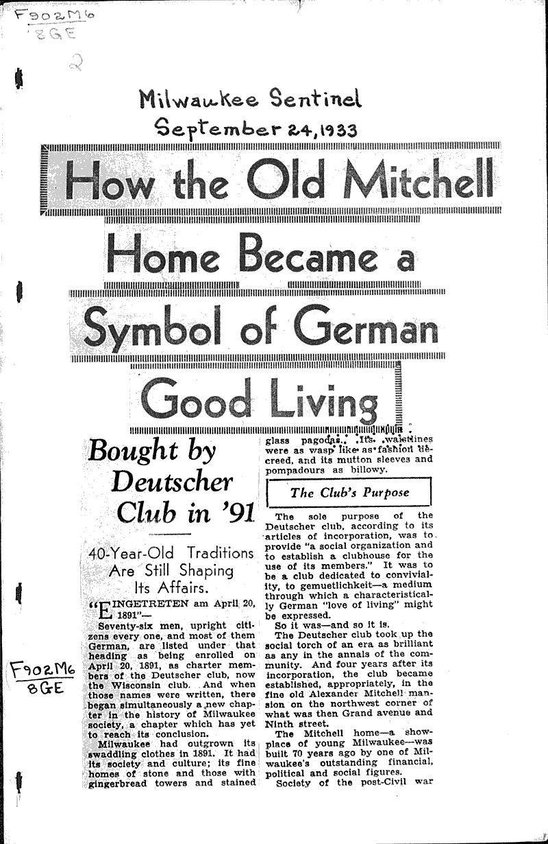  Source: Milwaukee Sentinel Topics: Social and Political Movements Date: 1933-09-24