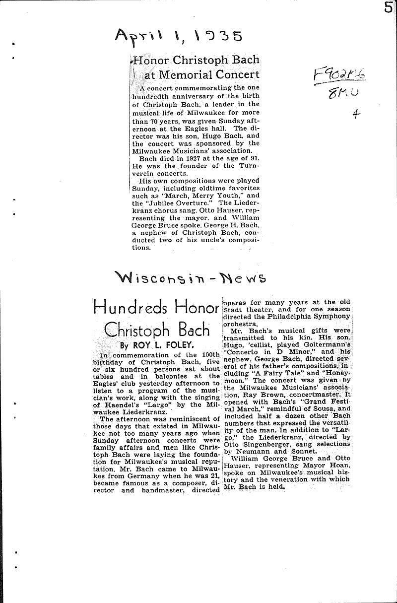  Source: Chicago Daily Tribune Topics: Art and Music Date: 1935-03-23