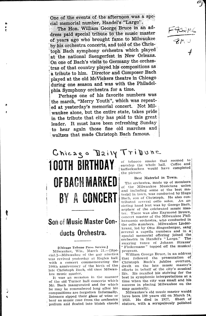  Source: Chicago Daily Tribune Topics: Art and Music Date: 1935-03-23