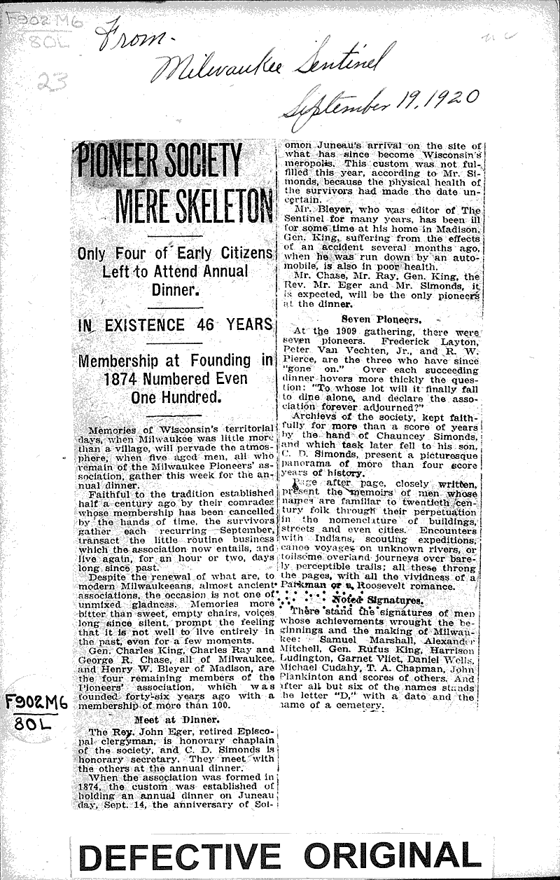  Source: Milwaukee Sentinel Topics: Social and Political Movements Date: 1920-09-19