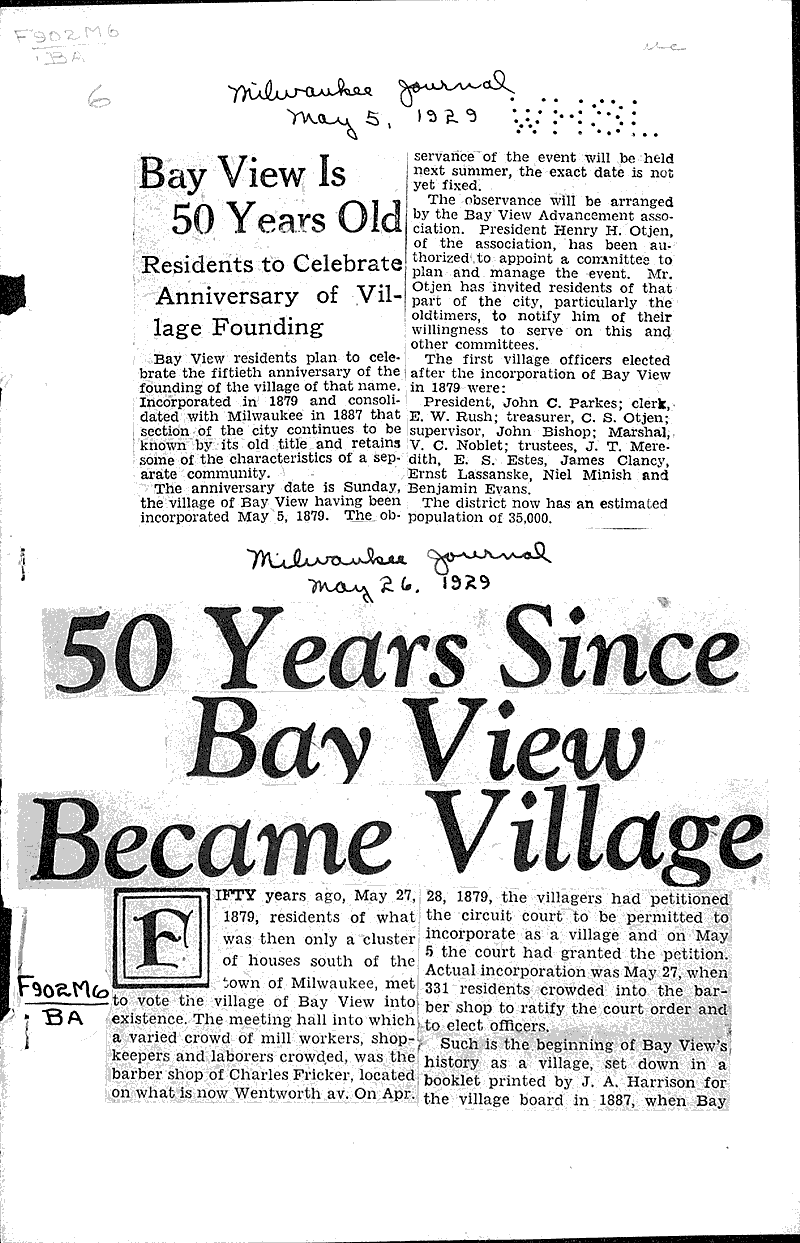  Source: Milwaukee Journal Date: 1929-05-05