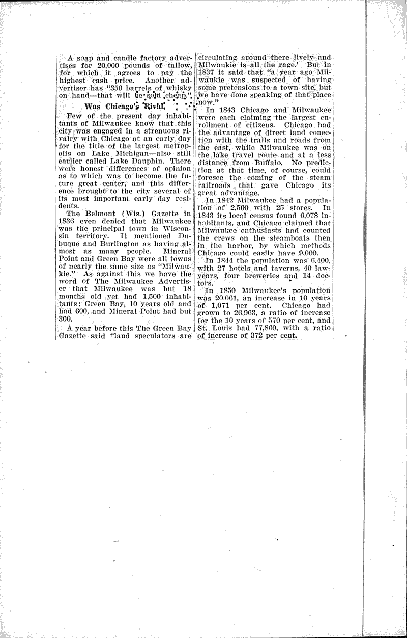 Milwaukee is congratulated today, its 84th anniversary Source: Milwaukee Leader Date: 1930-01-31