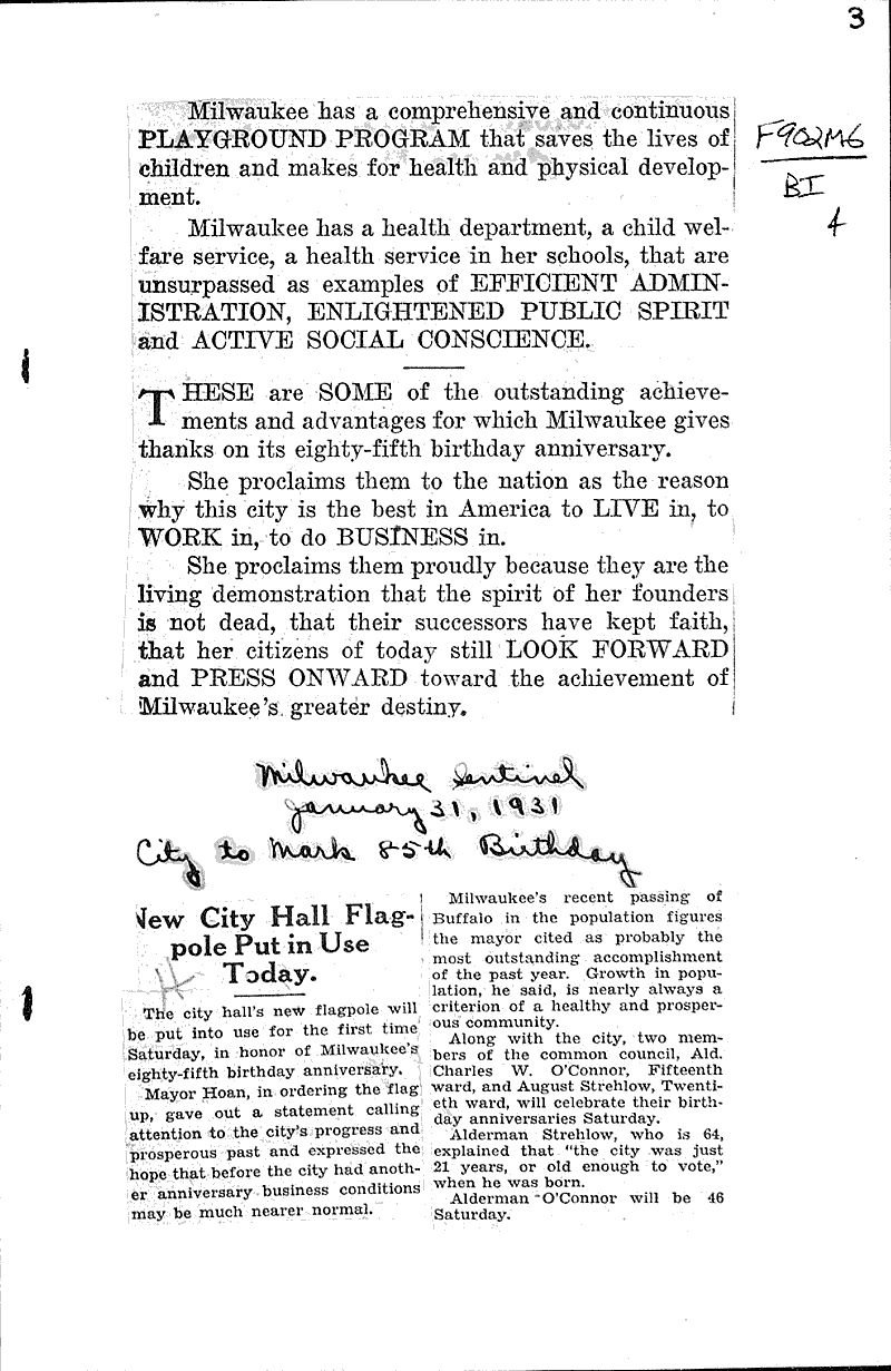  Source: Milwaukee Wisconsin News Date: 1931-01-30