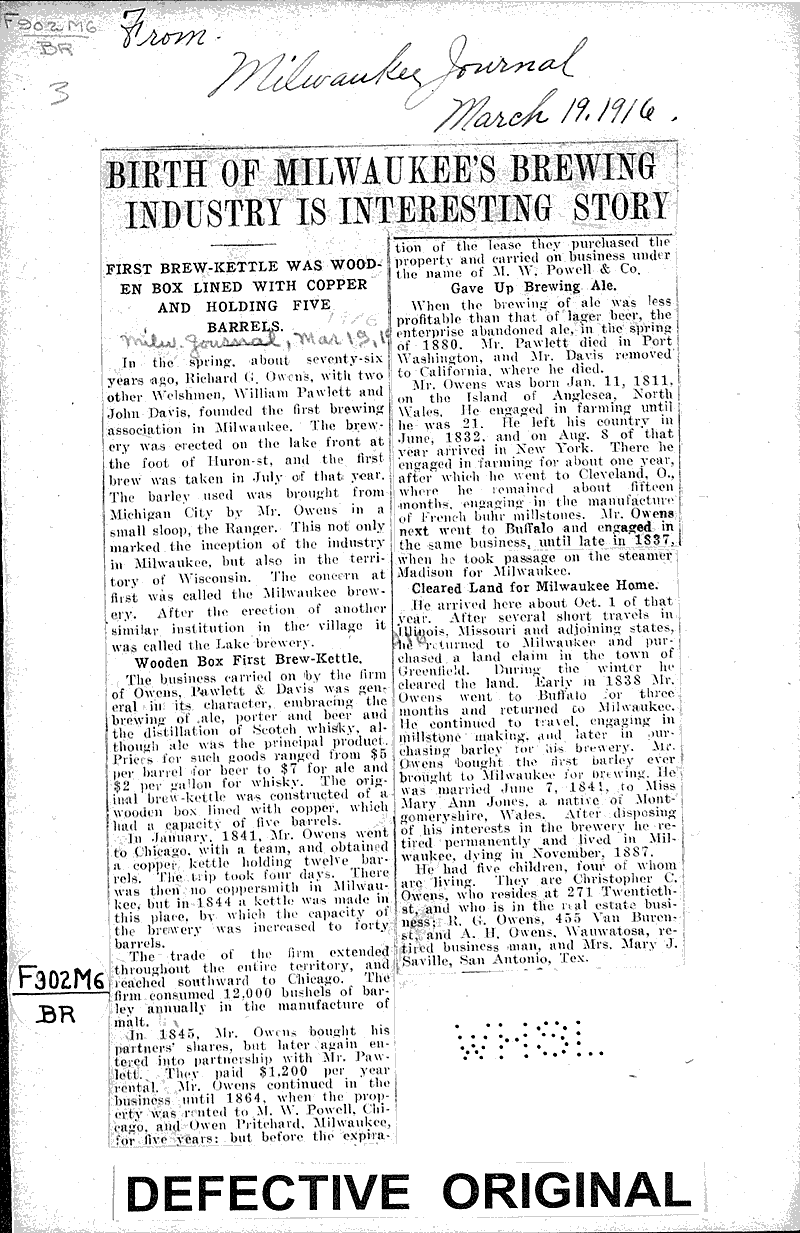  Source: Milwaukee Journal Topics: Industry Date: 1916-03-19
