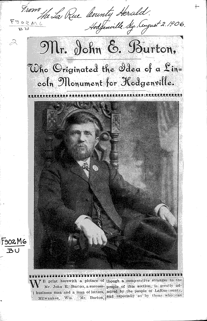  Source: La Rue County Herald Topics: Architecture Date: 1906-08-02