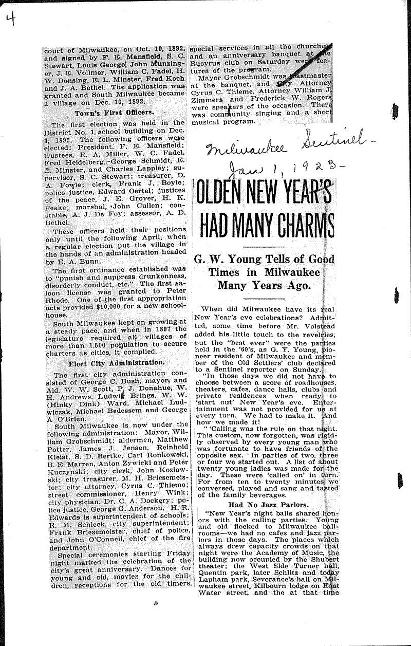  Source: Milwaukee Sentinel Date: 1923-01-01