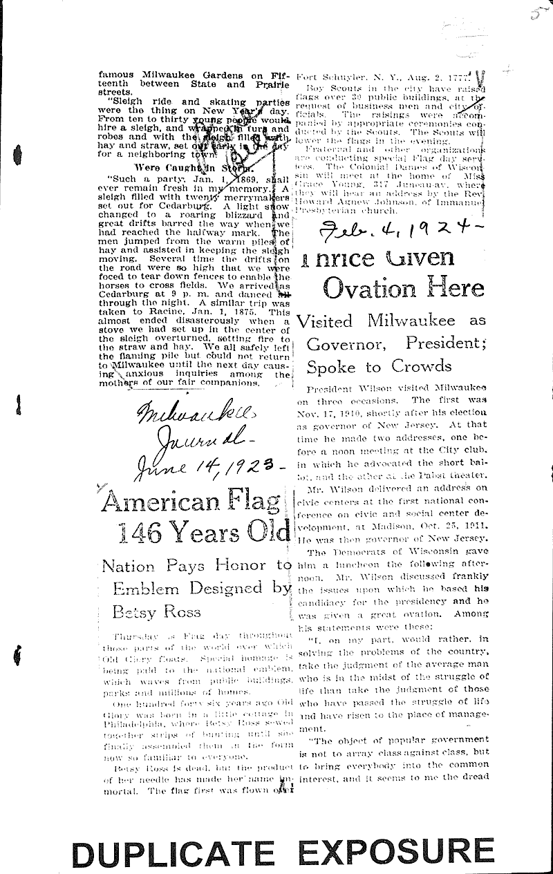  Source: Milwaukee Sentinel Date: 1923-01-01