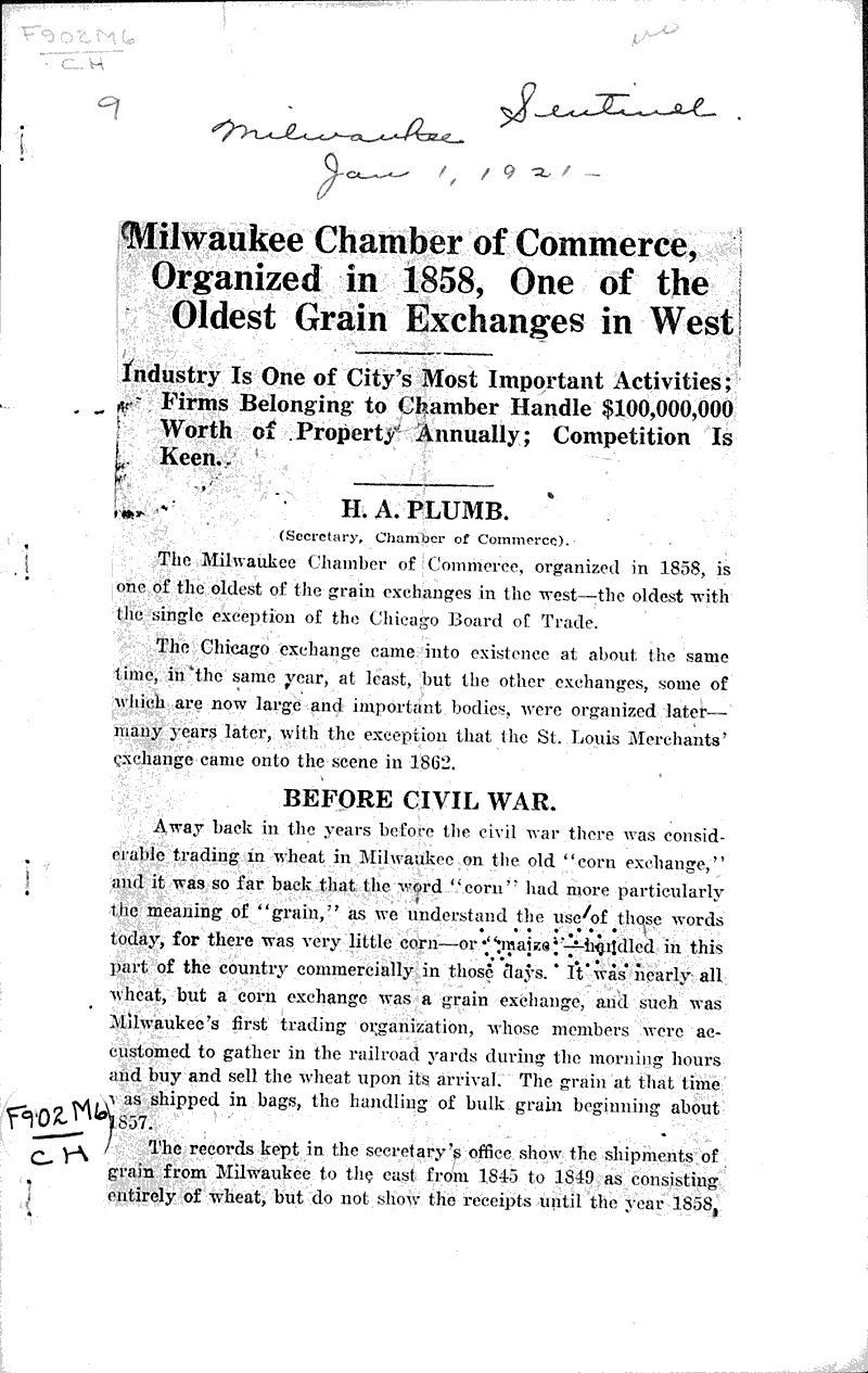  Source: Milwaukee Sentinel Topics: Government and Politics Date: 1921-06-01