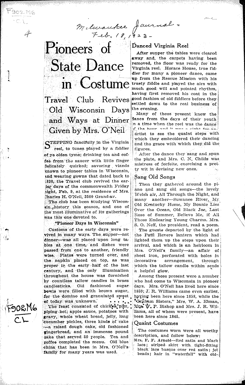 Source: Milwaukee Journal Topics: Art and Music Date: 1923-02-18