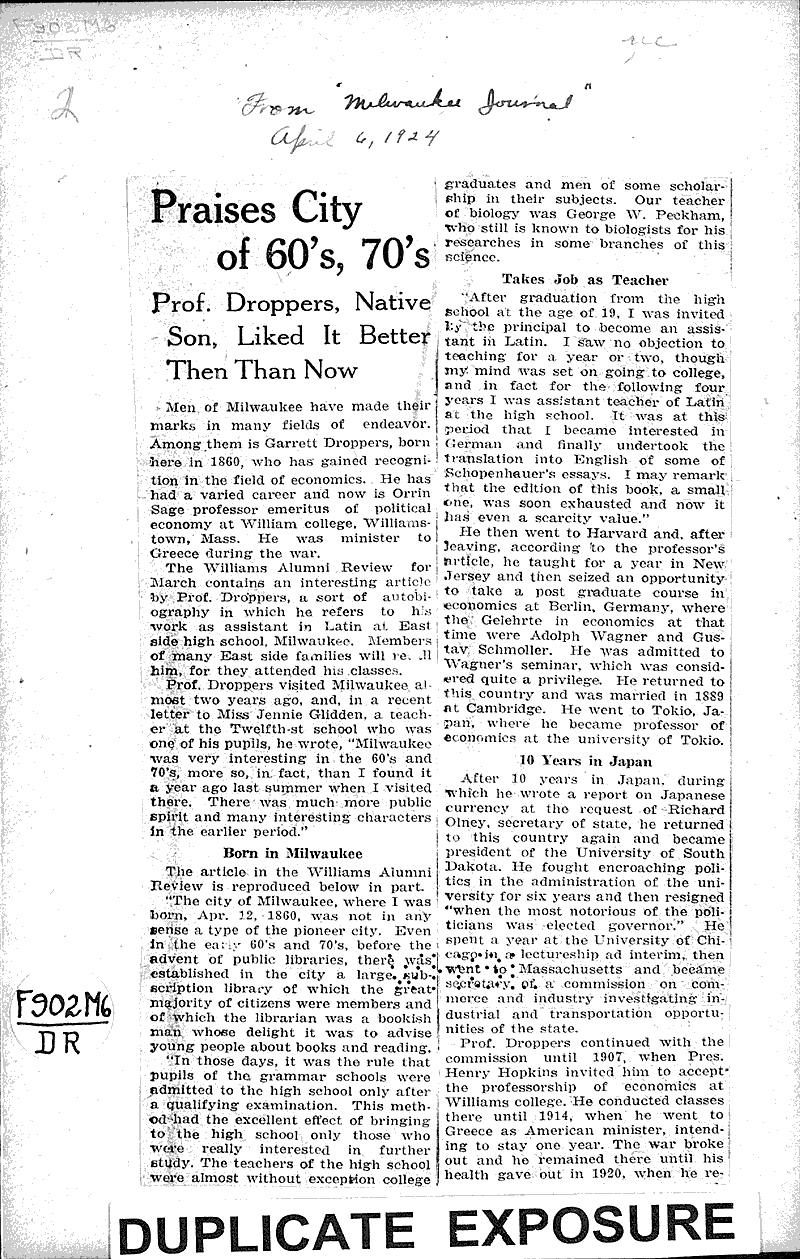  Source: Milwaukee Journal Date: 1924-04-06