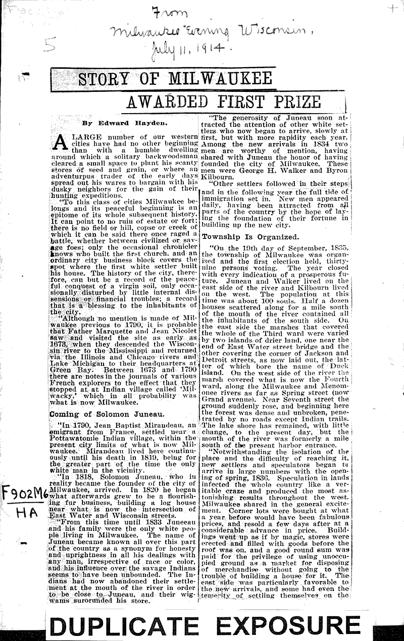  Source: Milwaukee Wisconsin News Date: 1914-07-11