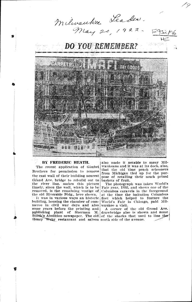  Source: Milwaukee Leader Topics: Architecture Date: 1920-04-01