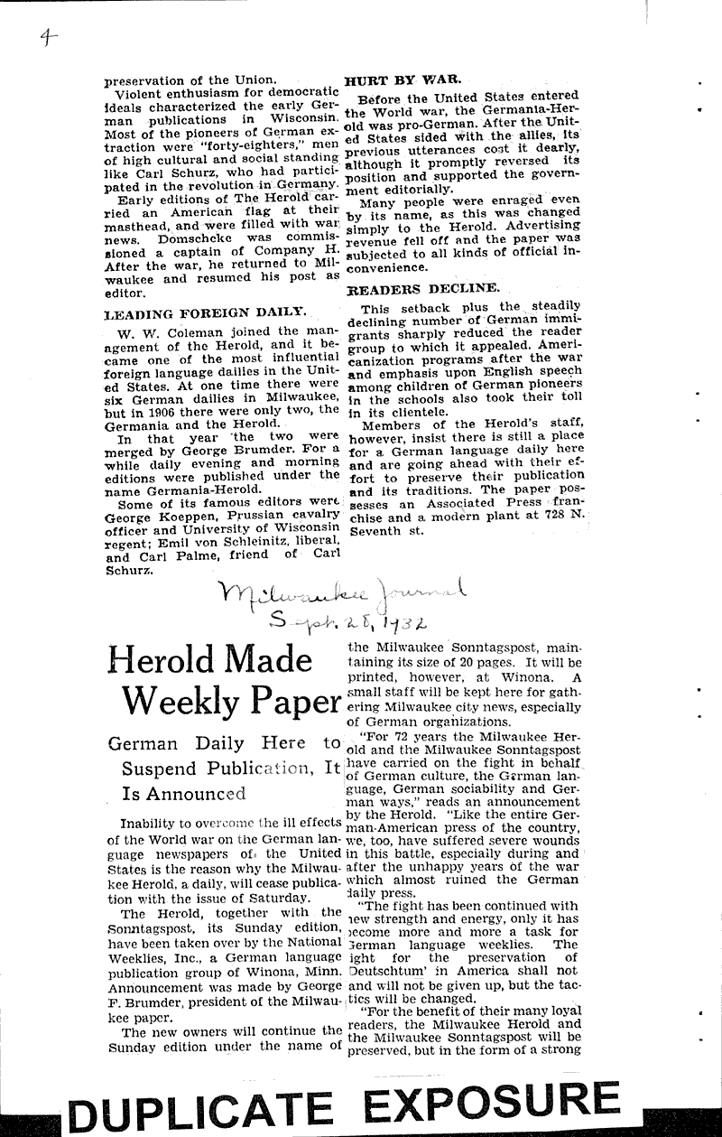  Source: Milwaukee Journal Topics: Industry Date: 1932-09-28