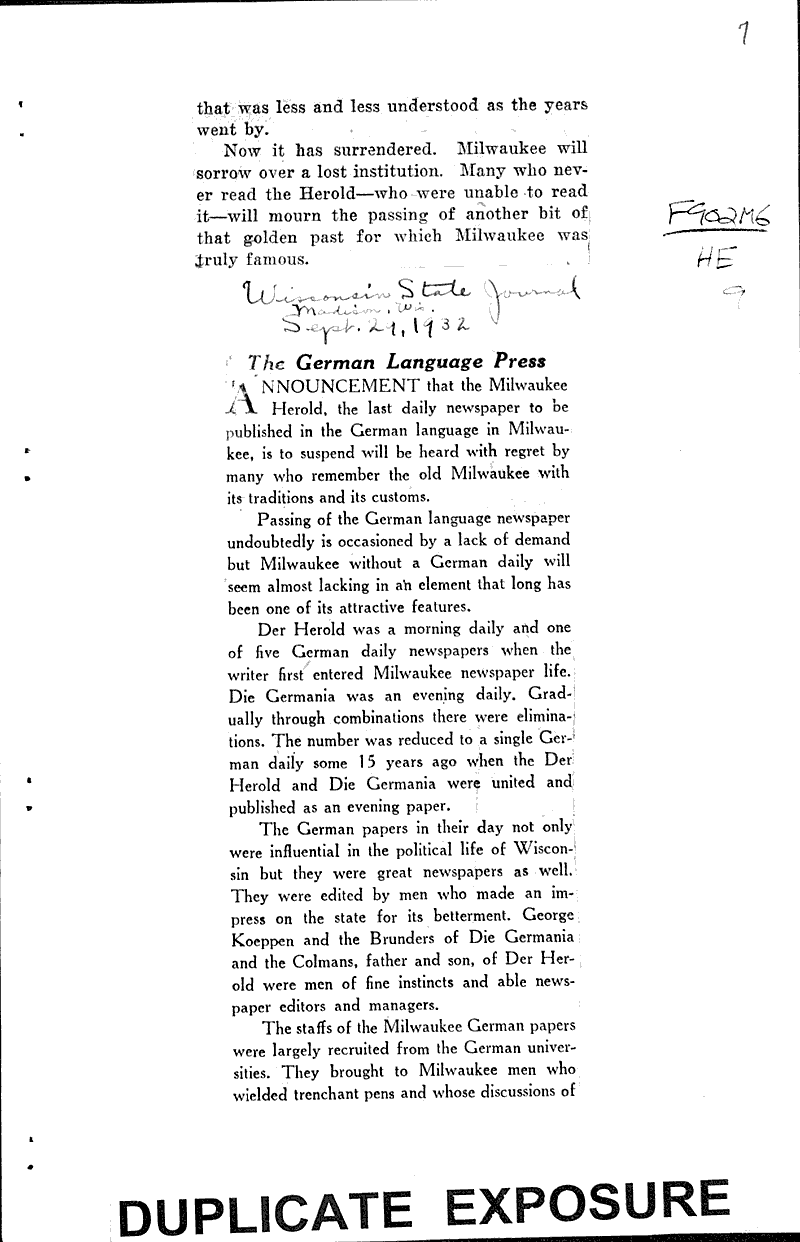  Source: Wisconsin State Journal Topics: Industry Date: 1932-09-29