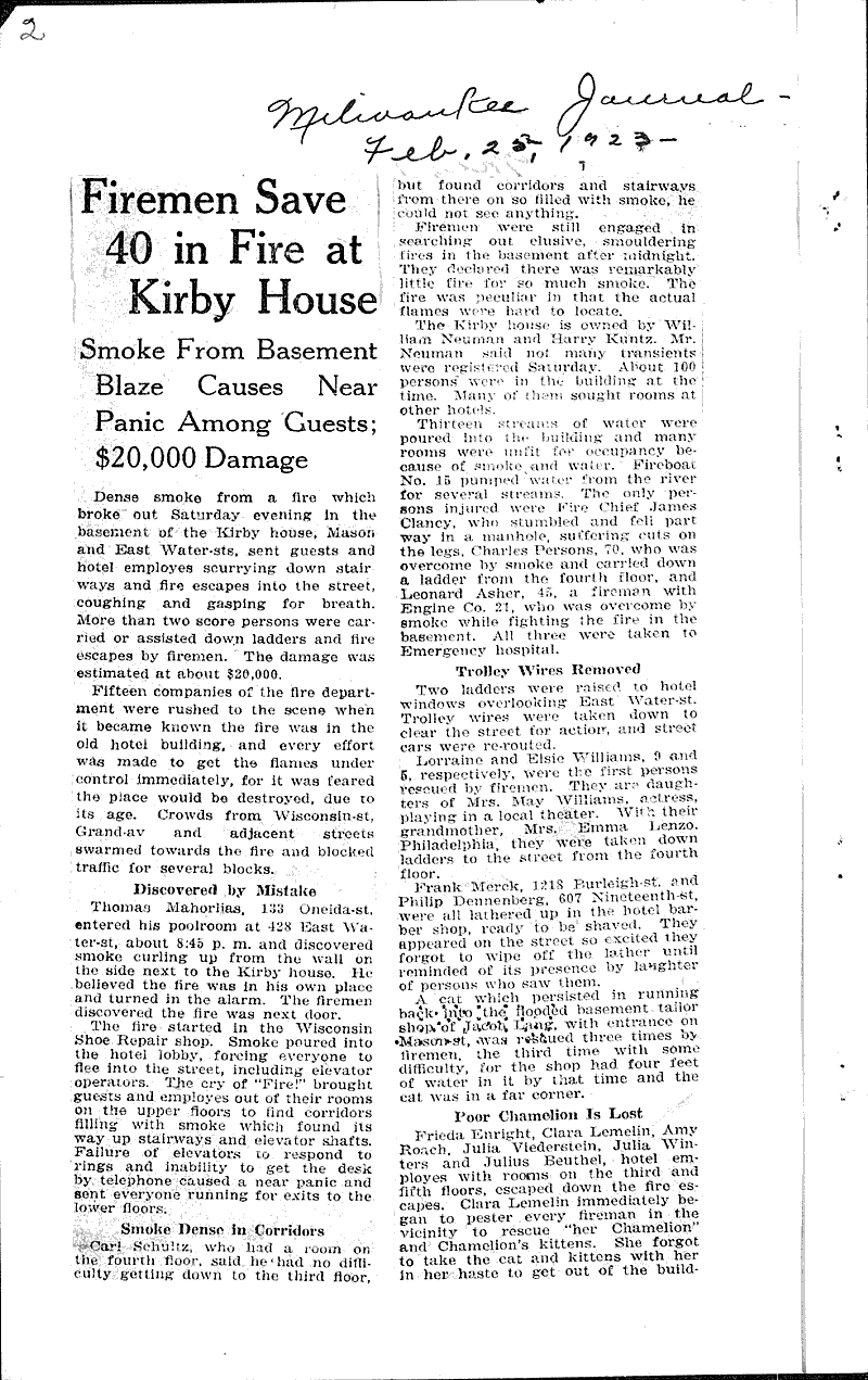  Source: Milwaukee Journal Topics: Architecture Date: 1923-02-25