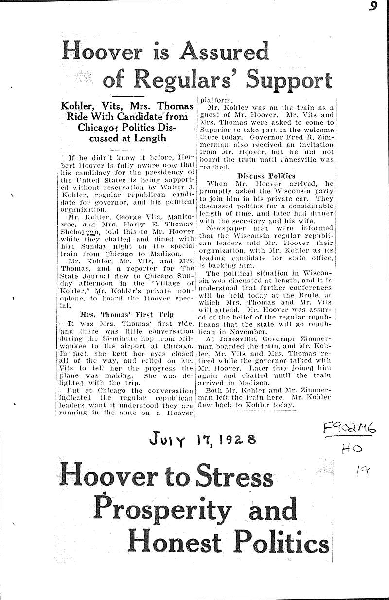  Topics: Government and Politics Date: 1928-07-17