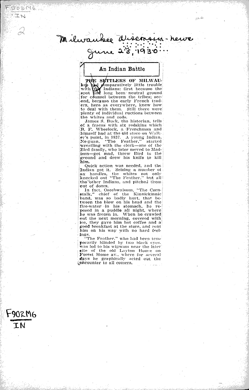  Source: Milwaukee Wisconsin News Topics: Wars Date: 1930-06-23