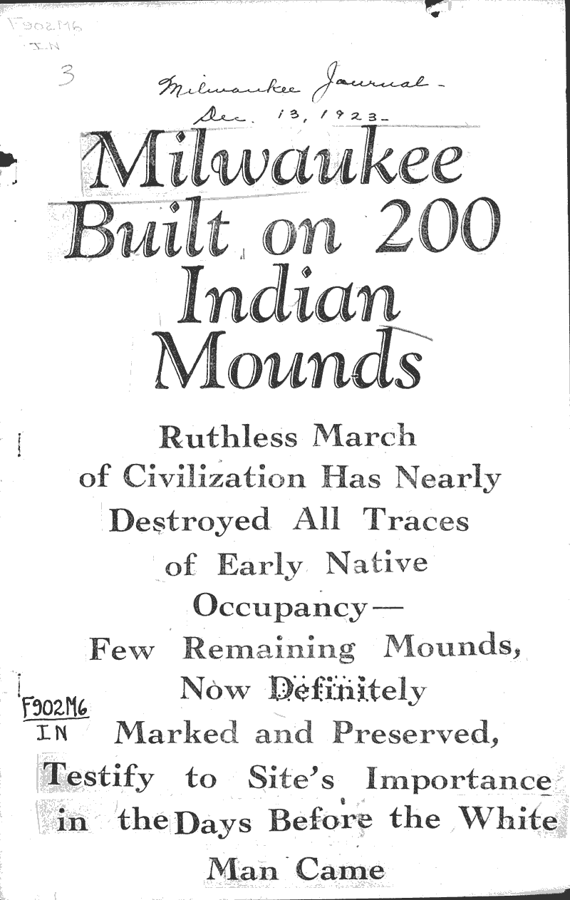  Source: Milwaukee Journal Topics: Indians and Native Peoples Date: 1923-12-13