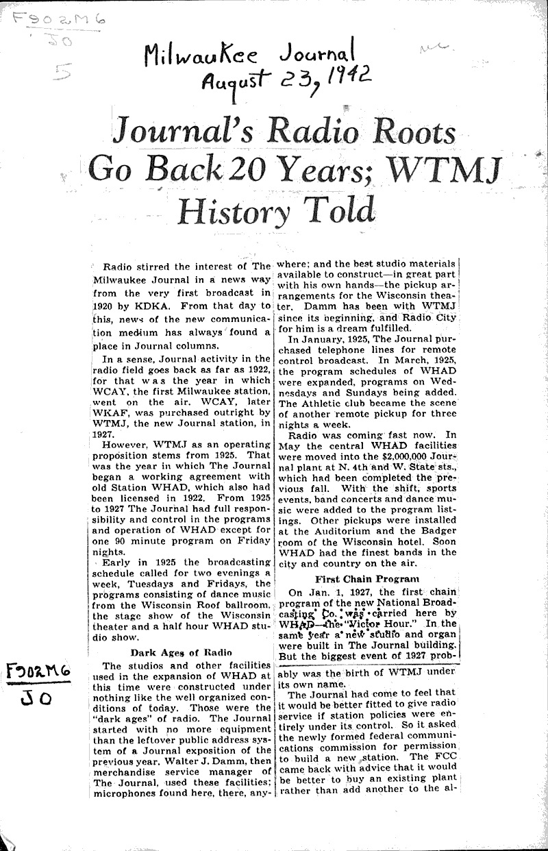  Source: Milwaukee Journal Topics: Industry Date: 1942-08-23