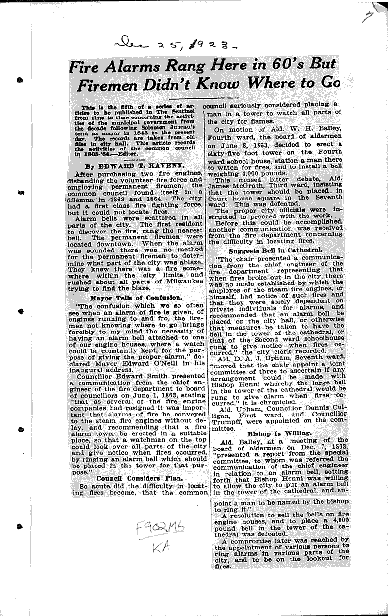  Source: Milwaukee Sentinel Topics: Government and Politics Date: 1923-12-25