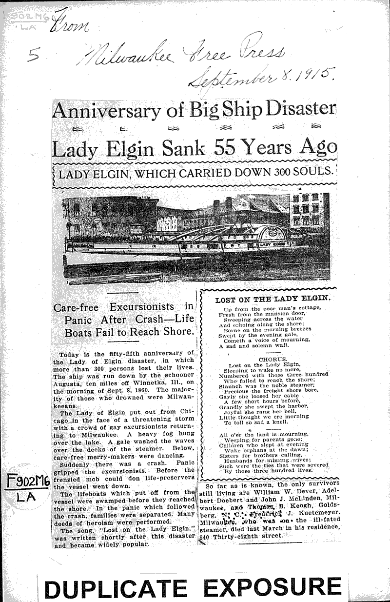 Source: Milwaukee Free Press Topics: Transportation Date: 1915-09-08