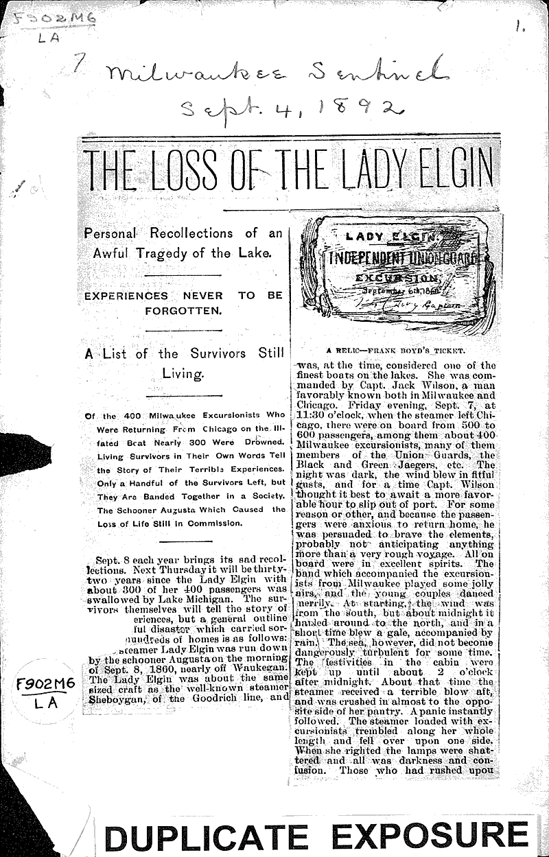  Source: Milwaukee Sentinel Topics: Transportation Date: 1892-09-04