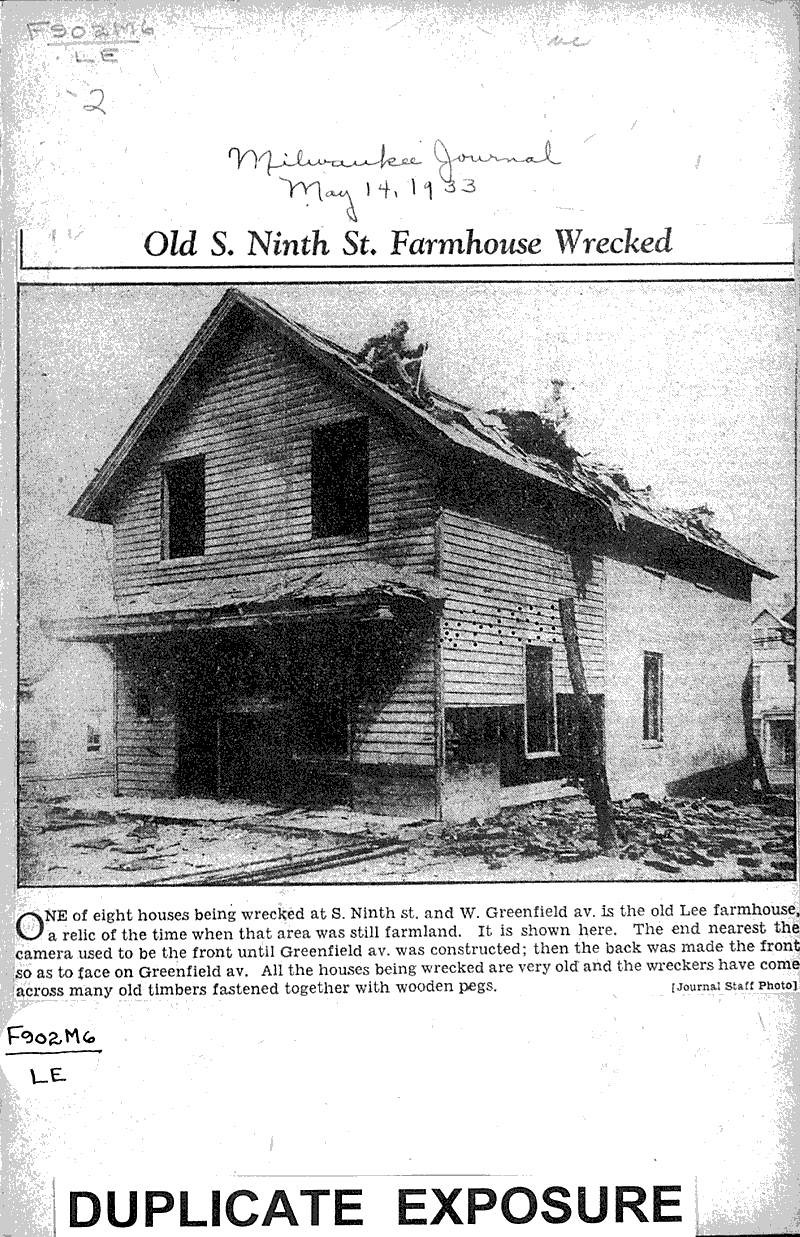  Source: Milwaukee Journal Topics: Architecture Date: 1933-05-14