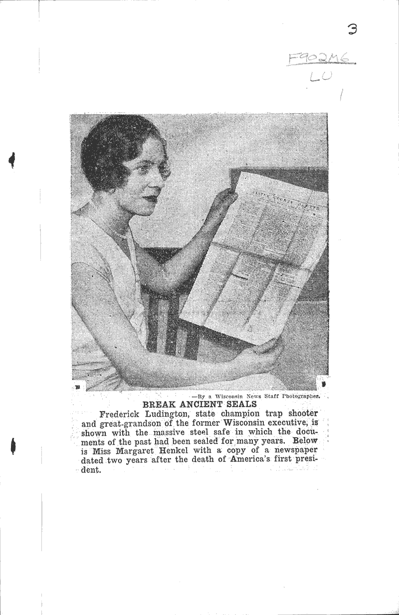  Source: Wisconsin News Topics: Education Date: 1930-06-16