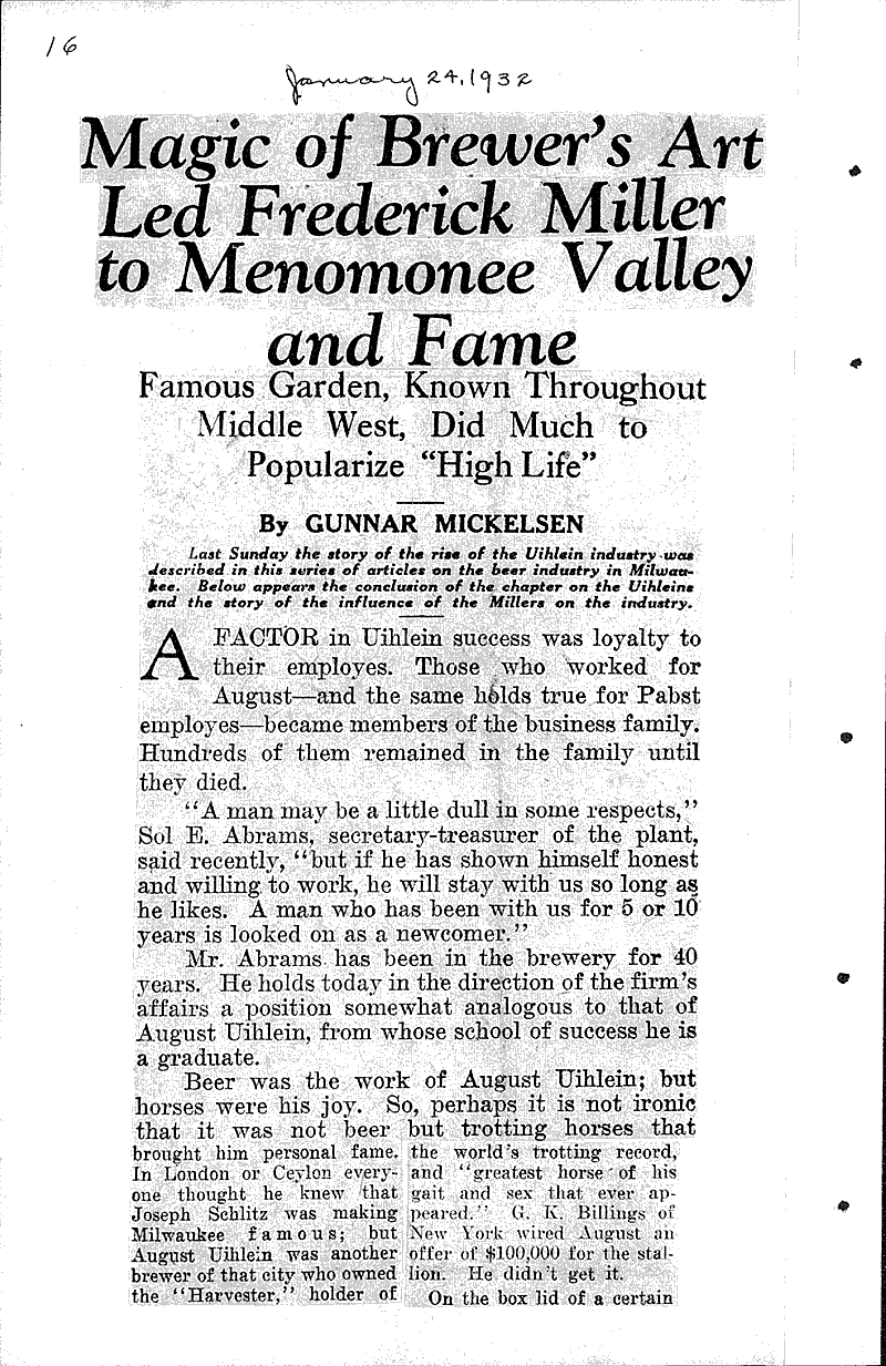  Source: Milwaukee Sentinel Topics: Industry Date: 1932-01-24
