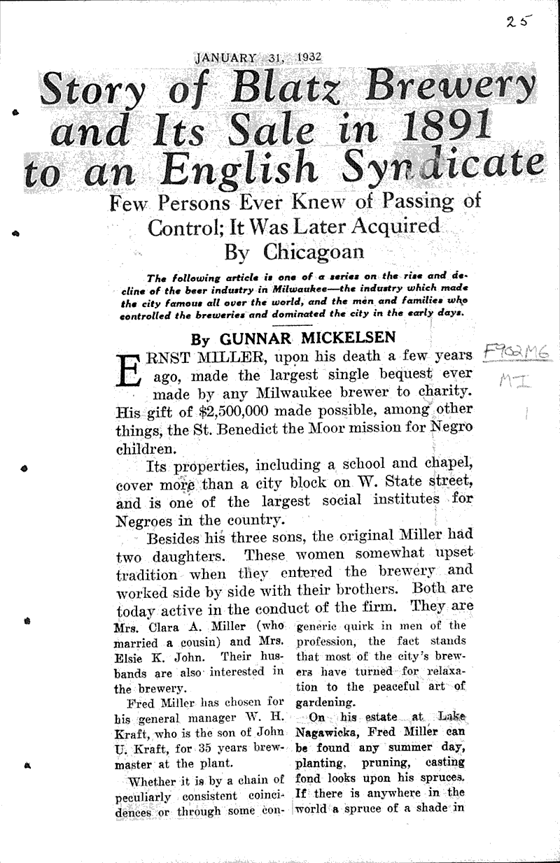  Source: Milwaukee Sentinel Topics: Industry Date: 1932-01-31