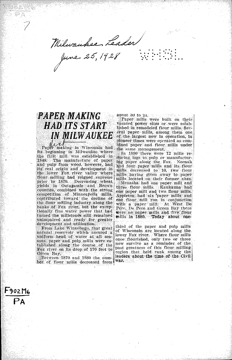  Source: Milwaukee Leader Topics: Industry Date: 1928-06-25